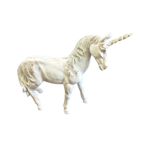 Happy Larry Shabby Elegance Standing Unicorn Garden Ornament Wayfair.ie